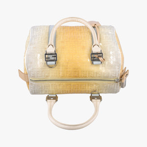 Pre-owned Fendi Zucchino Glitter Logo Yellow×Multicolour sequins 8BL068 handbag | stylenewstar