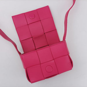 Pre-owned Bottega Veneta candy cassette Pink lambskin shoulderbag | stylenewstar