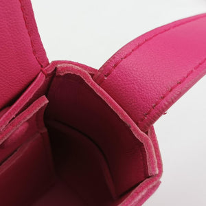 Pre-owned Bottega Veneta candy cassette Pink lambskin shoulderbag | stylenewstar