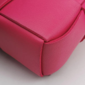 Pre-owned Bottega Veneta candy cassette Pink lambskin shoulderbag | stylenewstar