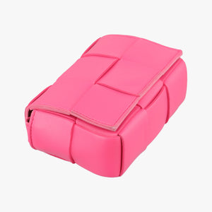 Pre-owned Bottega Veneta candy cassette Pink lambskin shoulderbag | stylenewstar