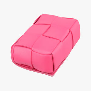 Pre-owned Bottega Veneta candy cassette Pink lambskin shoulderbag | stylenewstar