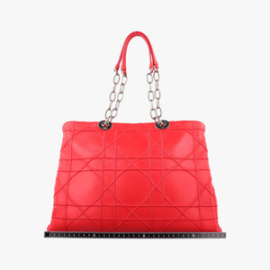Pre-owned Christian Dior Lady Dior Cannage Soft Red Lambskin handbag | stylenewstar