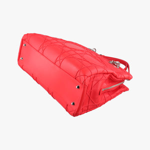 Pre-owned Christian Dior Lady Dior Cannage Soft Red Lambskin handbag | stylenewstar