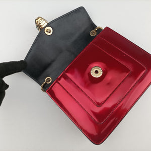 Pre-owned Bvlgari SERPENTI FOREVER Red Leather shoulderbag | stylenewstar