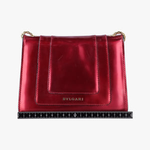 Pre-owned Bvlgari SERPENTI FOREVER Red Leather shoulderbag | stylenewstar