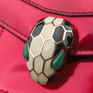 Pre-owned Bvlgari SERPENTI FOREVER Red Leather shoulderbag | stylenewstar