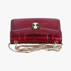 Pre-owned Bvlgari SERPENTI FOREVER Red Leather shoulderbag | stylenewstar