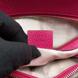 Pre-owned Gucci Swing Top Handle Rose Leather 377772 handbag | stylenewstar