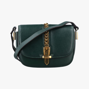 Pre-owned Gucci Sylvie 1969 Green Leather 615965 shoulderbag | stylenewstar