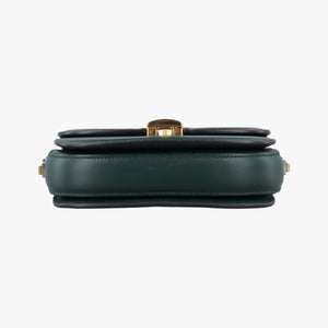 Pre-owned Gucci Sylvie 1969 Green Leather 615965 shoulderbag | stylenewstar