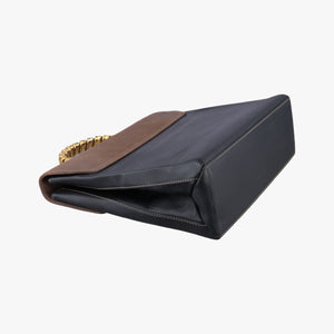 Vintage Loewe Velazquez Brown × Black Calfskin handbag | stylenewstar