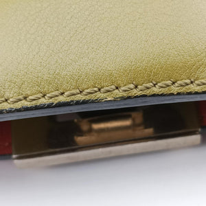 Pre-owned Valentino Rockstud Orange × Gray Leather shoulderbag | stylenewstar