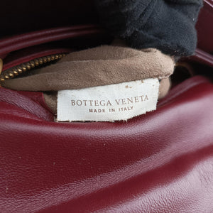 Pre-owned Bottega Veneta Intrecciato Olimpia Burgundy lambskin shoulderbag | stylenewstar
