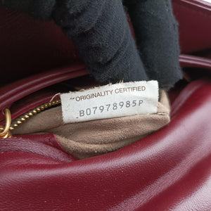 Pre-owned Bottega Veneta Intrecciato Olimpia Burgundy lambskin shoulderbag | stylenewstar
