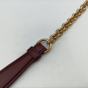 Pre-owned Bottega Veneta Intrecciato Olimpia Burgundy lambskin shoulderbag | stylenewstar