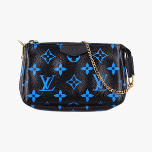 Vintage Louis Vuitton Mini Pochette Accessoires Noir × Blue Monogram Color Canvas M67237 handbag | stylenewstar