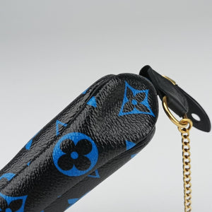 Vintage Louis Vuitton Mini Pochette Accessoires Noir × Blue Monogram Color Canvas M67237 handbag | stylenewstar