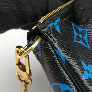 Vintage Louis Vuitton Mini Pochette Accessoires Noir × Blue Monogram Color Canvas M67237 handbag | stylenewstar