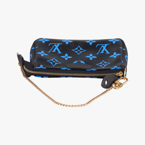 Vintage Louis Vuitton Mini Pochette Accessoires Noir × Blue Monogram Color Canvas M67237 handbag | stylenewstar