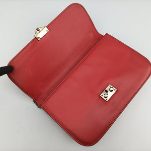 Pre-owned Valentino Rockstud Glam Lock Red Leather shoulderbag | stylenewstar