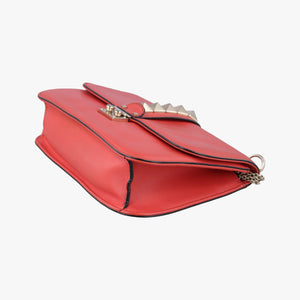 Pre-owned Valentino Rockstud Glam Lock Red Leather shoulderbag | stylenewstar