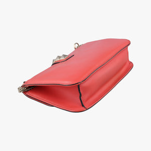 Pre-owned Valentino Rockstud Glam Lock Red Leather shoulderbag | stylenewstar