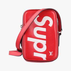 Secondhand Louis Vuitton Danube PPM Supreme Collaboration ROUGE×white Epi M53434 shoulderbag | stylenewstar