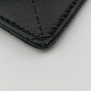 Pre-owned Chanel CC Logo Matelasse Card Case Black lambskin AP0711 shoulderbag | stylenewstar