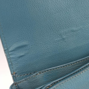Pre-owned Miu Miu Push-Lock Flap Blue Leather shoulderbag | stylenewstar