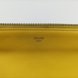 Pre-owned Celine TRIO Yellow Leather shoulderbag | stylenewstar