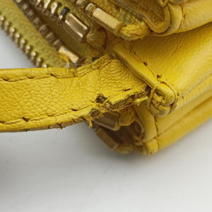 Pre-owned Celine TRIO Yellow Leather shoulderbag | stylenewstar