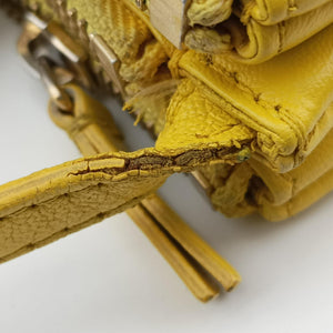 Pre-owned Celine TRIO Yellow Leather shoulderbag | stylenewstar