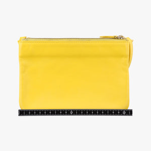 Pre-owned Celine TRIO Yellow Leather shoulderbag | stylenewstar