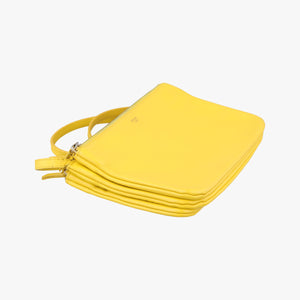 Pre-owned Celine TRIO Yellow Leather shoulderbag | stylenewstar