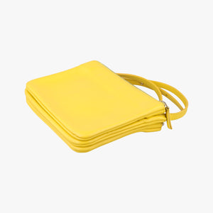 Pre-owned Celine TRIO Yellow Leather shoulderbag | stylenewstar