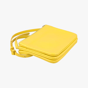 Pre-owned Celine TRIO Yellow Leather shoulderbag | stylenewstar