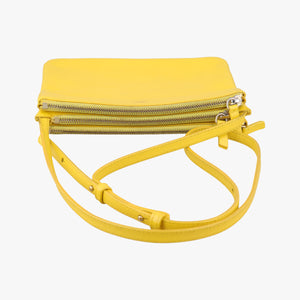 Pre-owned Celine TRIO Yellow Leather shoulderbag | stylenewstar