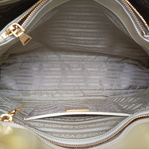 Pre-owned Prada Promenade Yellow SAFFIANO Leather BN2558 handbag | stylenewstar