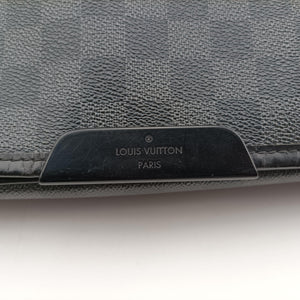 Vintage Louis Vuitton DANIEL GM Noir Damier Graphite N58033 shoulderbag | stylenewstar