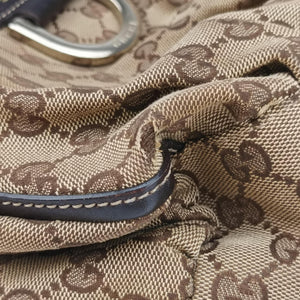 Pre-owned Gucci Abbey D-ring Hobo Brown Leather×canvas 190525 shoulderbag | stylenewstar