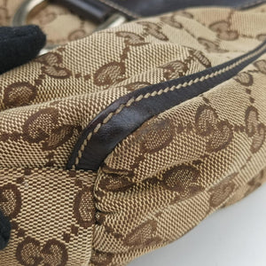Pre-owned Gucci Abbey D-ring Hobo Brown Leather×canvas 190525 shoulderbag | stylenewstar
