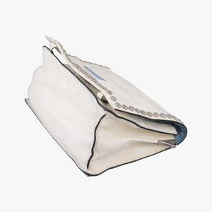 Vintage Prada Etiquette White Leather 1BD082 shoulderbag | stylenewstar