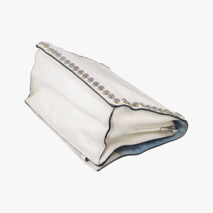 Vintage Prada Etiquette White Leather 1BD082 shoulderbag | stylenewstar