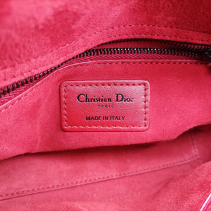 Pre-owned Christian Dior Lady Dior Red Leather shoulderbag | stylenewstar