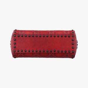 Pre-owned Christian Dior Lady Dior Red Leather shoulderbag | stylenewstar