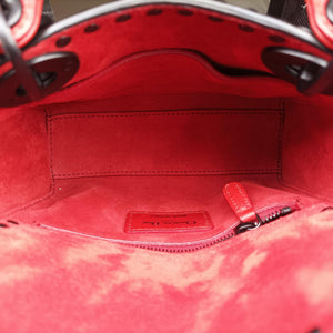 Pre-owned Christian Dior Lady Dior Red Leather shoulderbag | stylenewstar