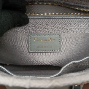 Vintage Christian Dior Lady Dior D-lite Grey Jacquard shoulderbag | stylenewstar