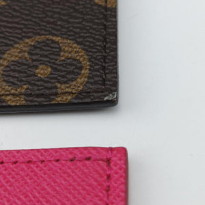 Pre-owned Louis Vuitton Love Lock Pochette Felicie Brown Monogram × Fuchsia Monogram PVC Coated Canvas M63999 shoulderbag | stylenewstar