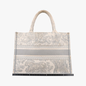 Pre-owned Christian Dior Toile de Jouy Grey canvas handbag | stylenewstar
